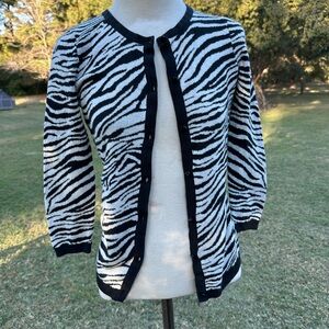 Zebra Print Women's Cardigan